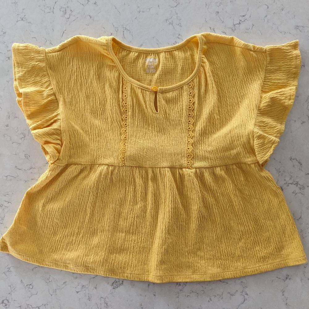 OSHKOSH Sunny Yellow Ruffle Sleeve Blouse
